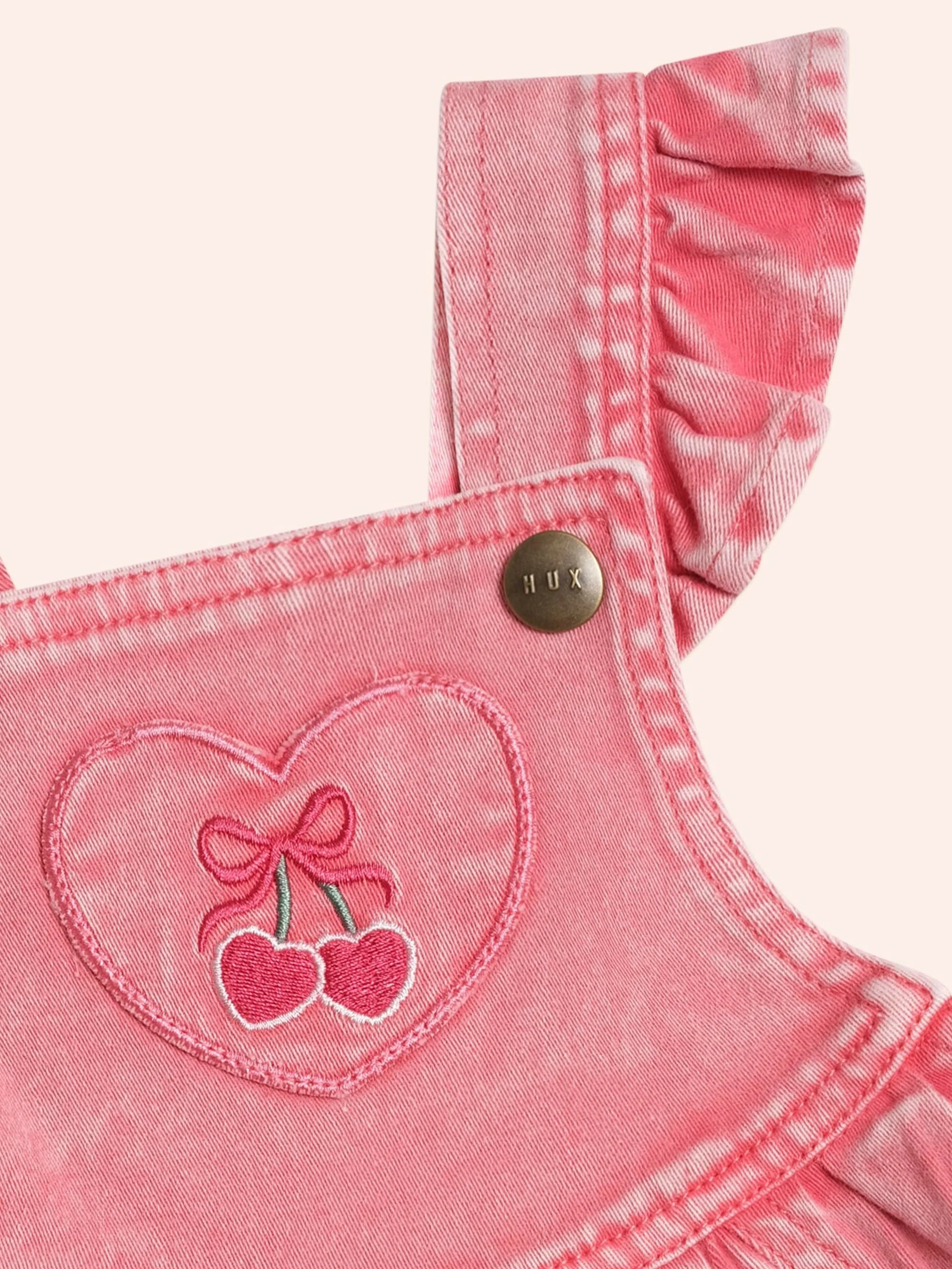 Cherry Heart Vintage Pinafore Dress - Image 4