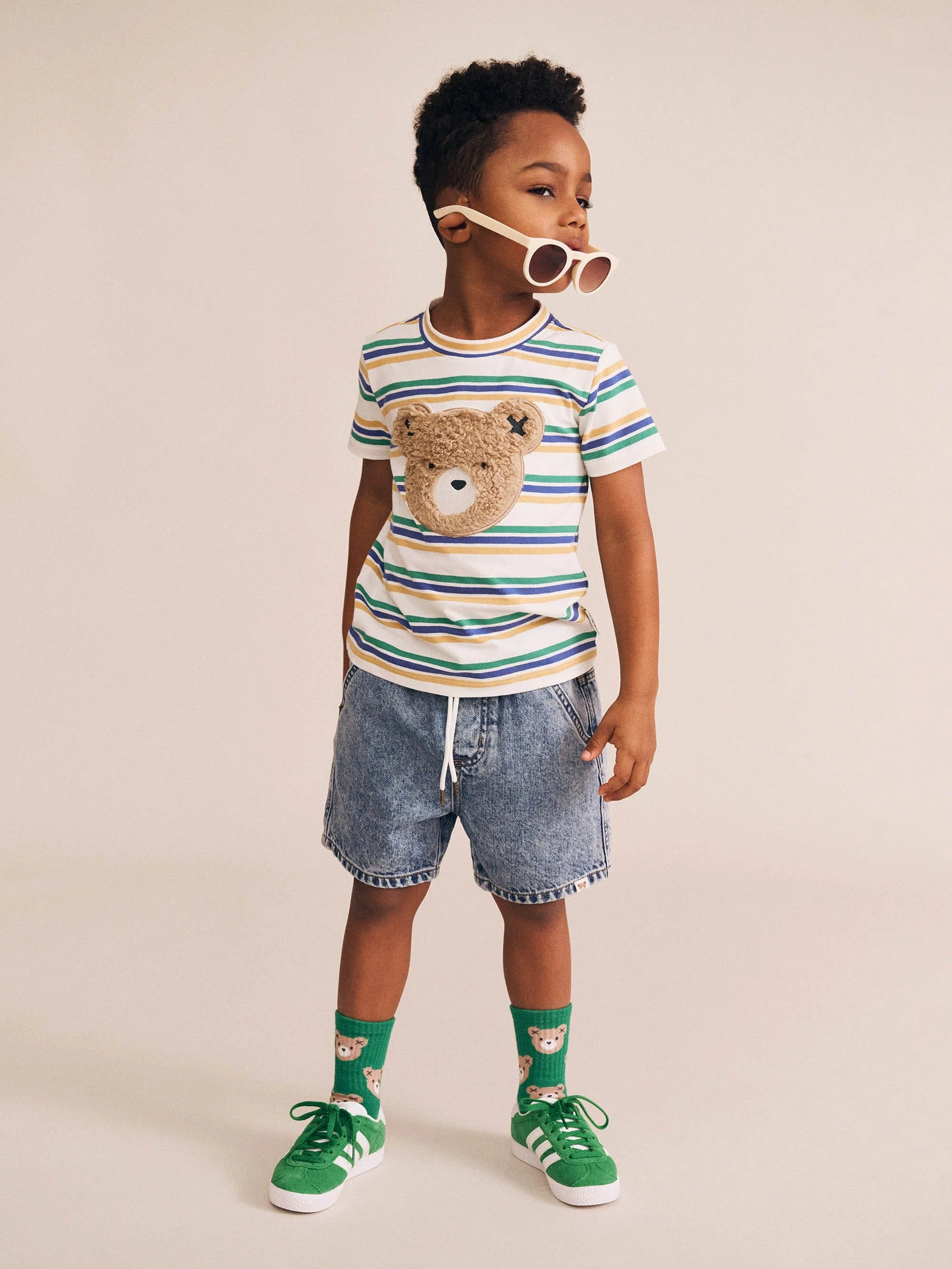 Furry Huxbear College Stripe Tee - Image 6