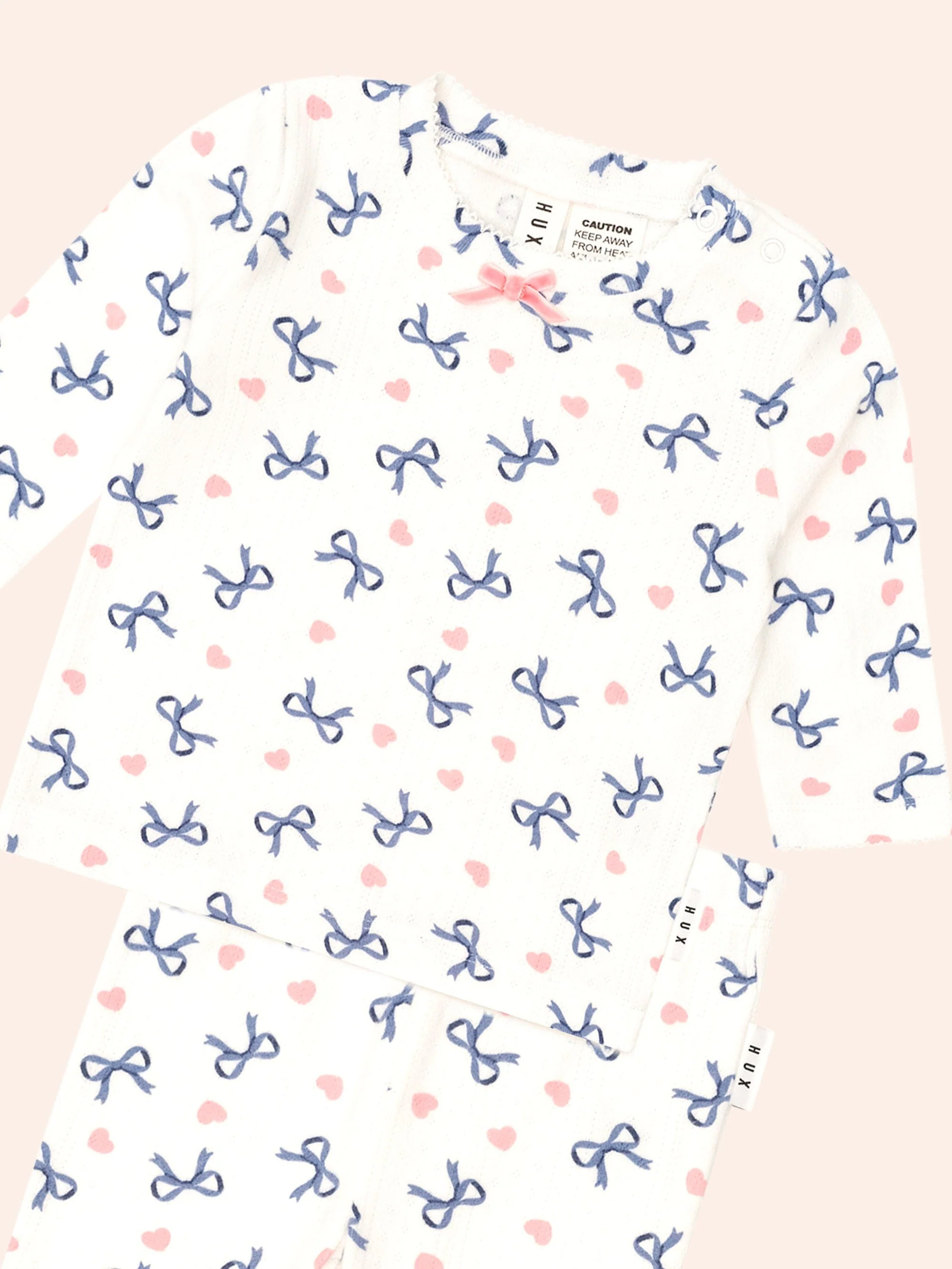 Hearts And Bows Long Sleeve Pj Set - Image 3