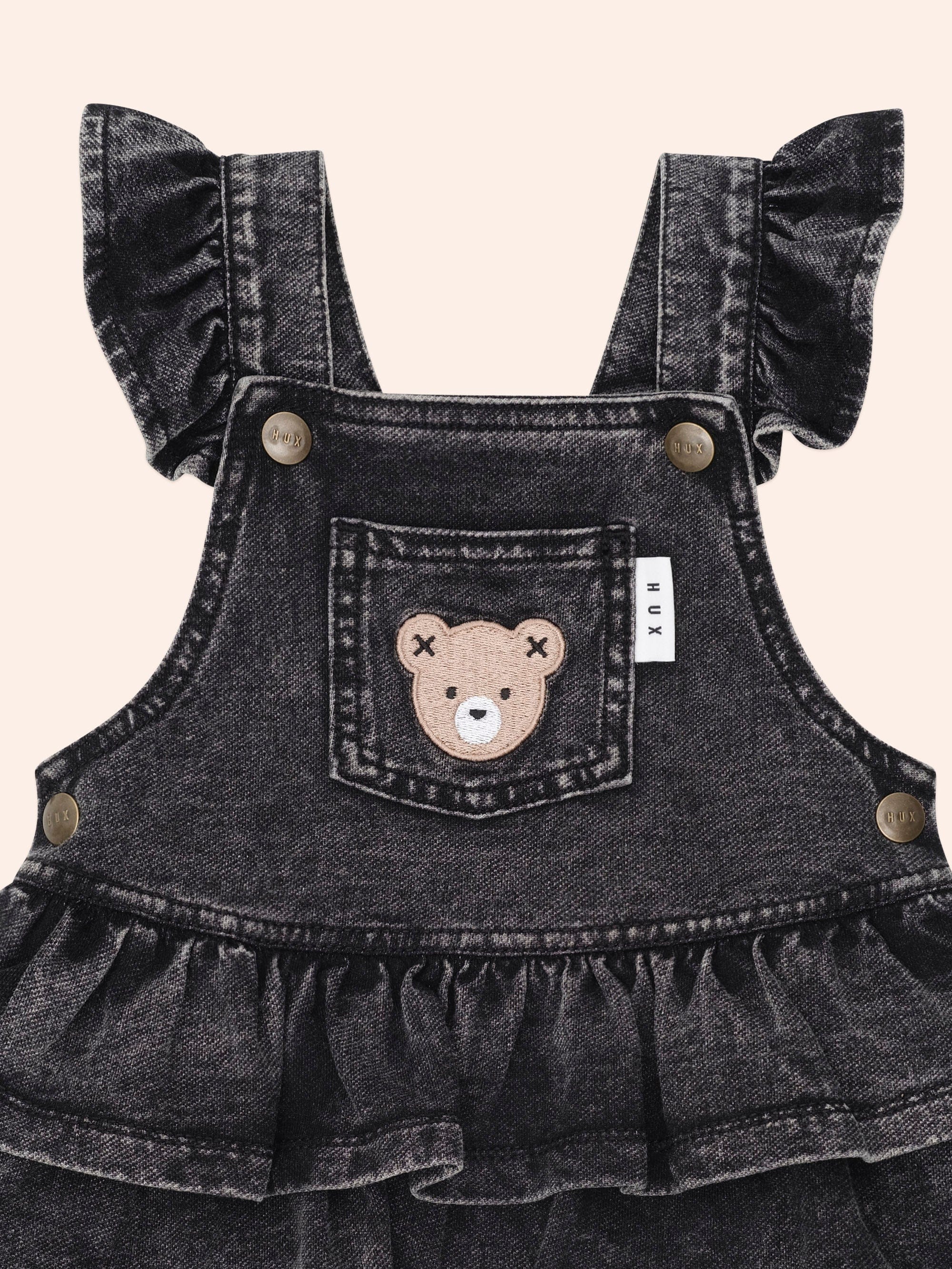 Knit Denim Frill Pinafore - Image 3