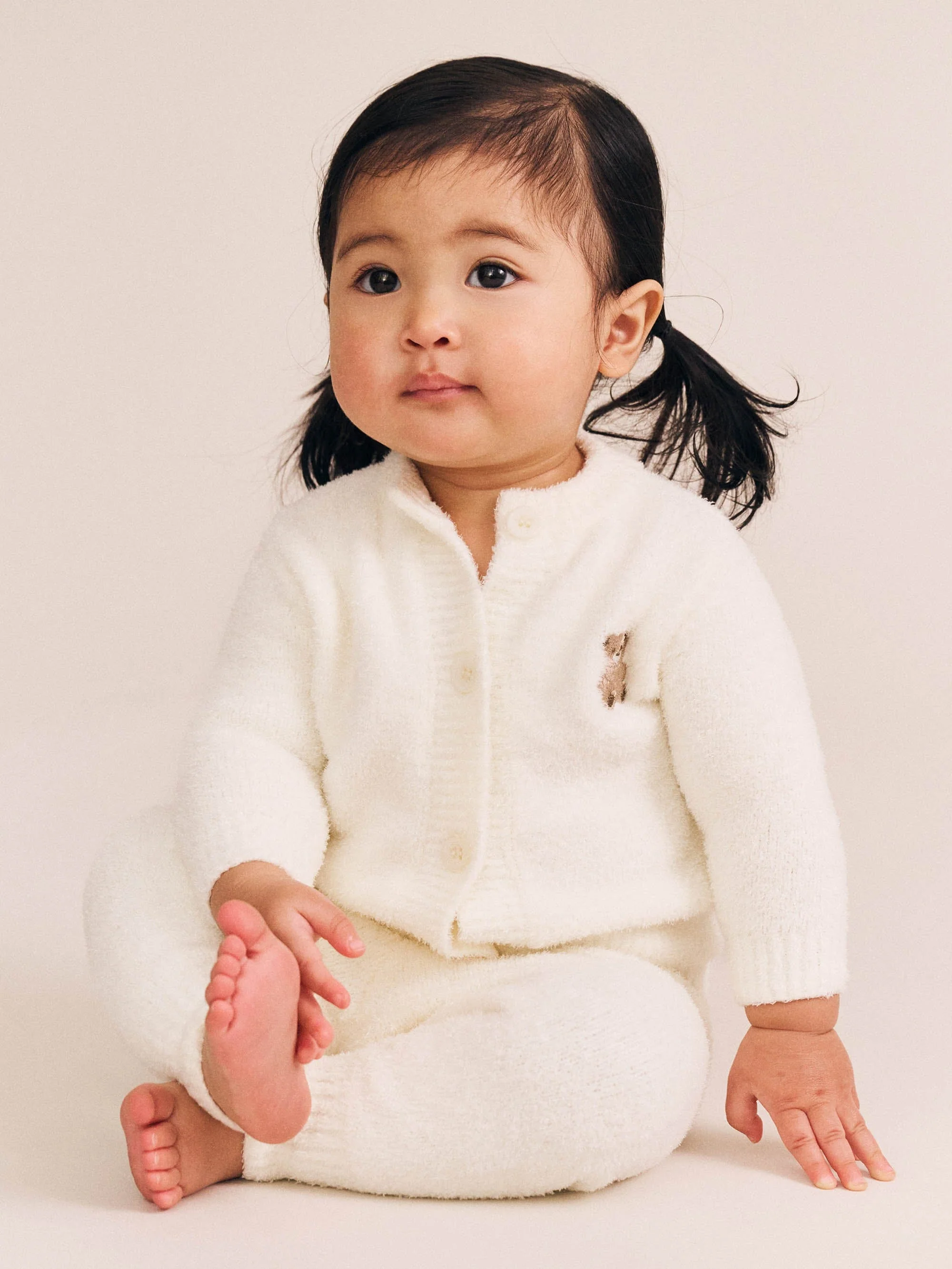 My First Hux Almond Milk 4Pc Boucle Newborn Set - Image 3