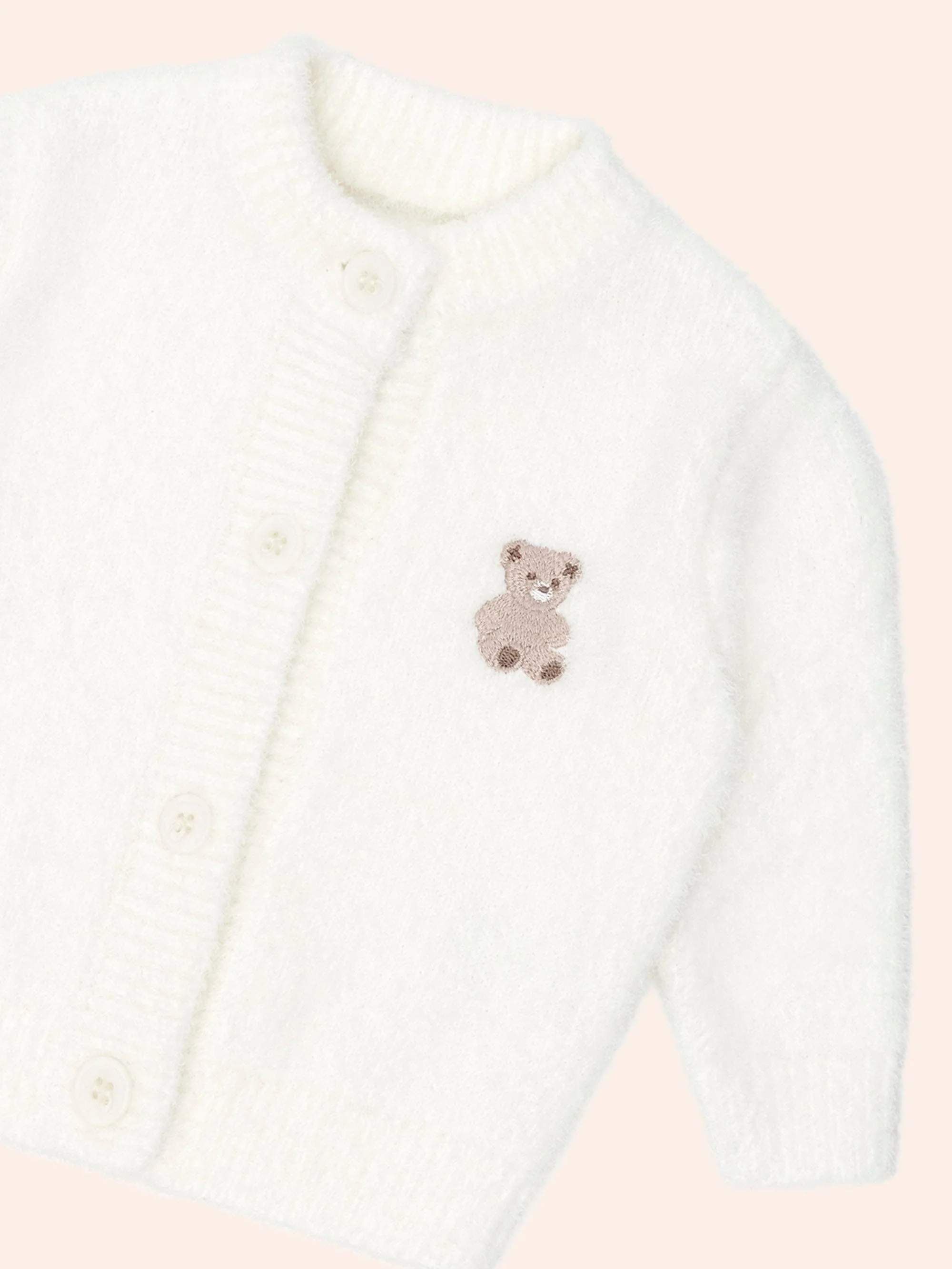 My First Hux Almond Milk 4Pc Boucle Newborn Set - Image 4