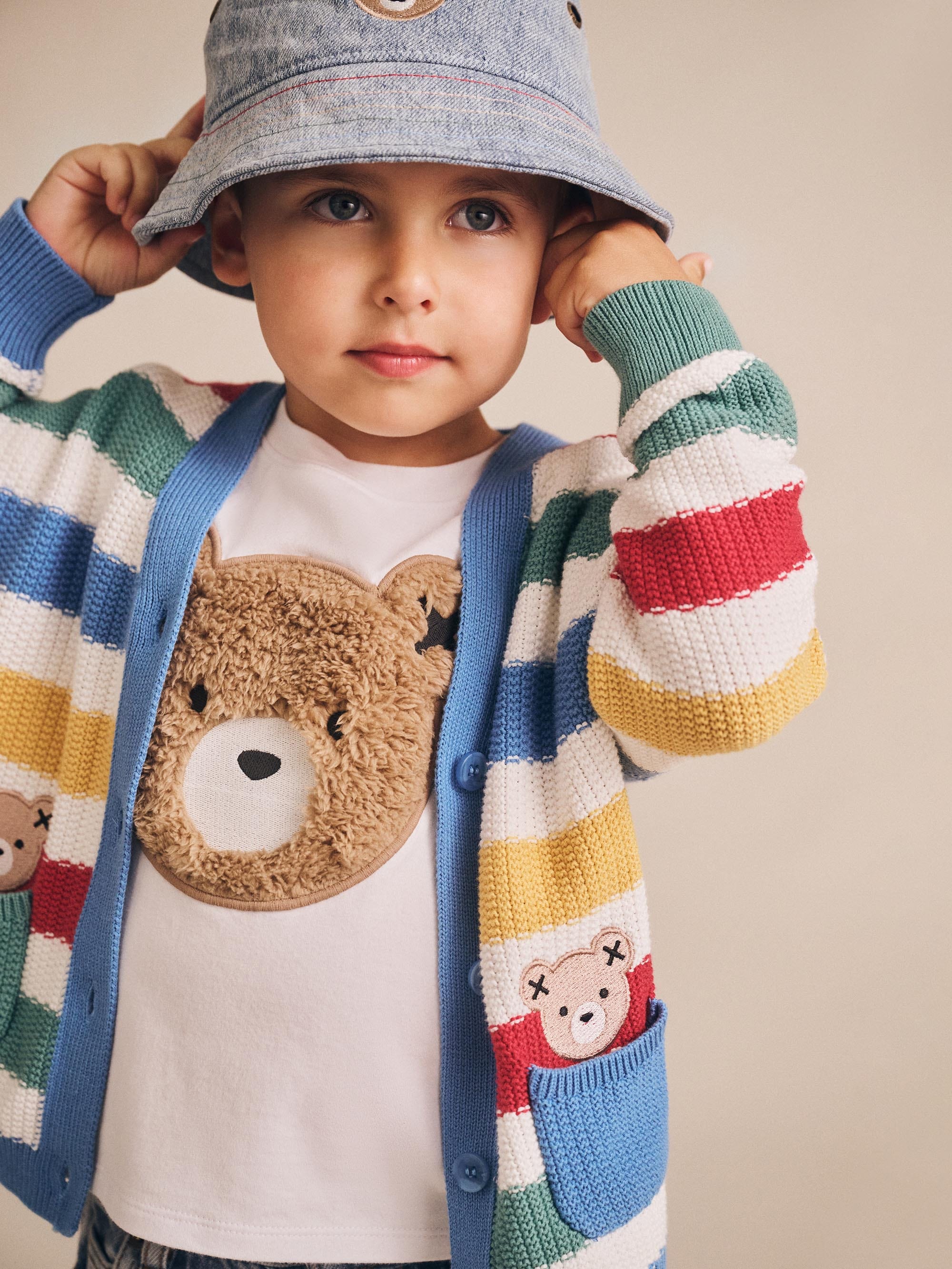 Peekaboo Hux Stripe Knit Cardi - Image 5