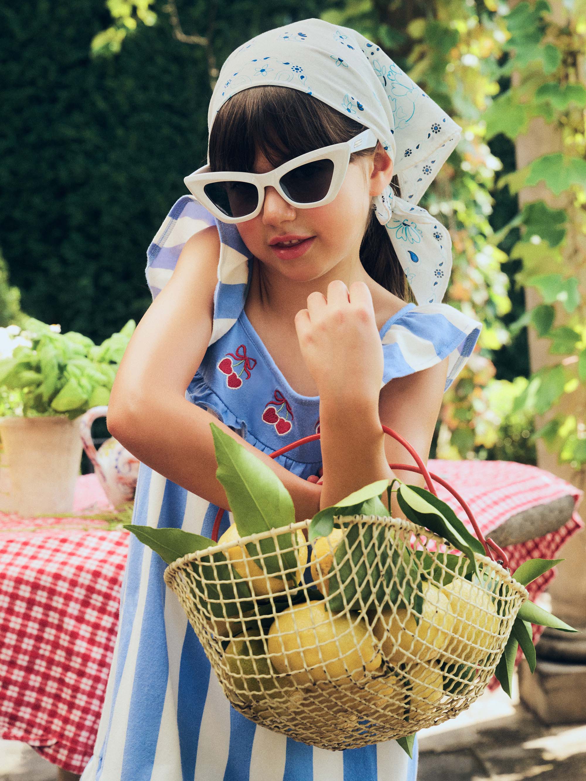 Seaside Cherry Stripe Dress - Image 7