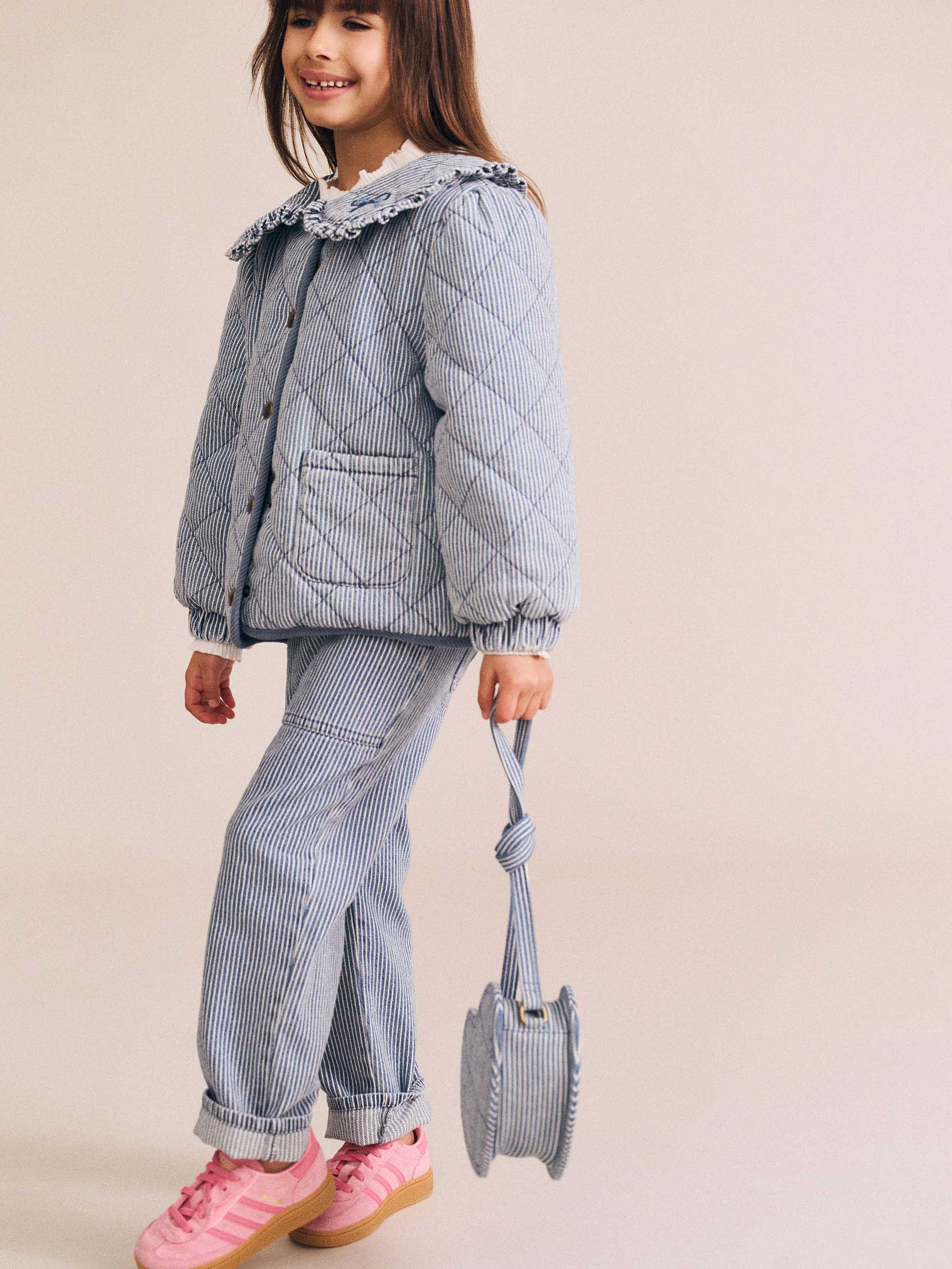 Vintage Bow Collar Denim Jacket - Image 5