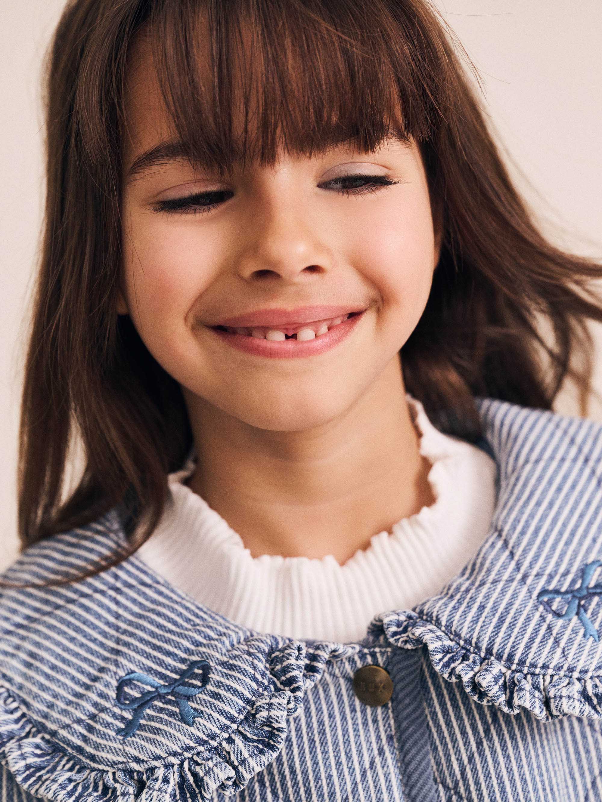 Vintage Bow Collar Denim Jacket - Image 7