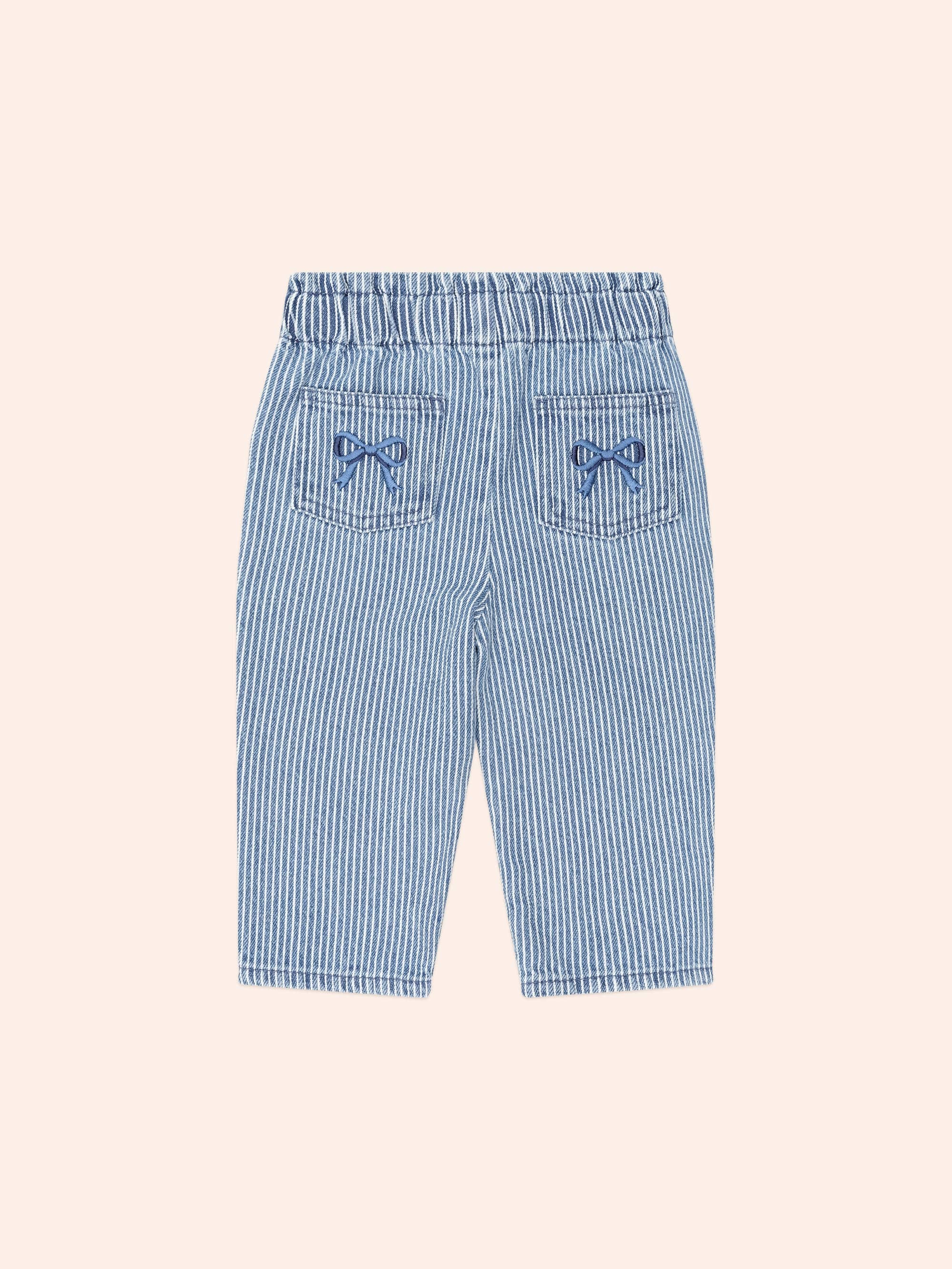 Vintage Bow Paperbag Denim Pant - Image 4